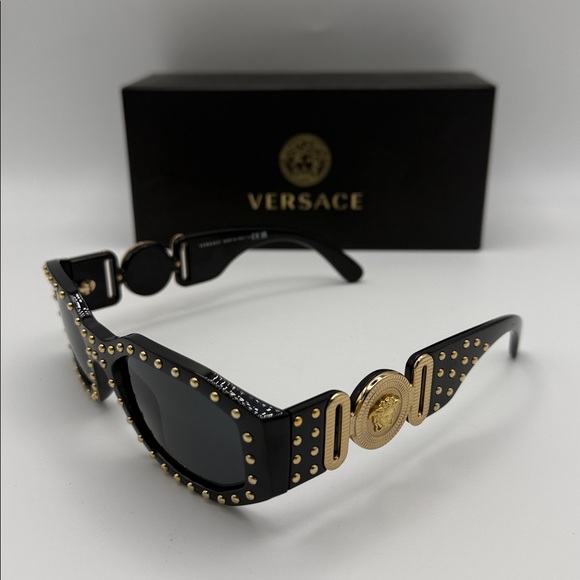 Versace Medusa Biggie Studded Sunglasses - Picture 4 of 15